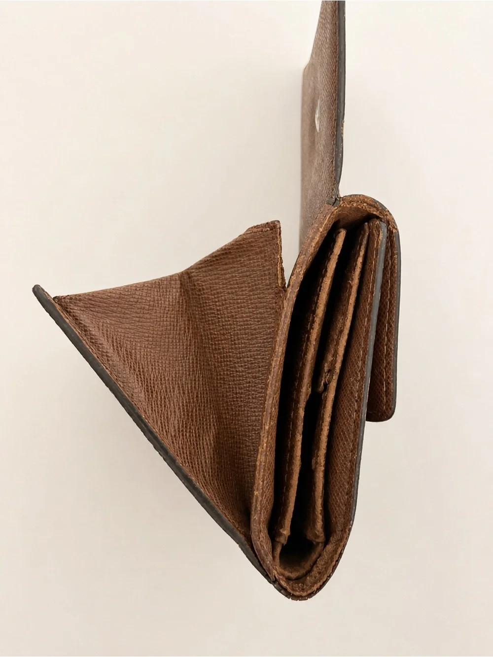 Louis Vuitton Monogram Compact Snap Wallet Vintage Brown LV